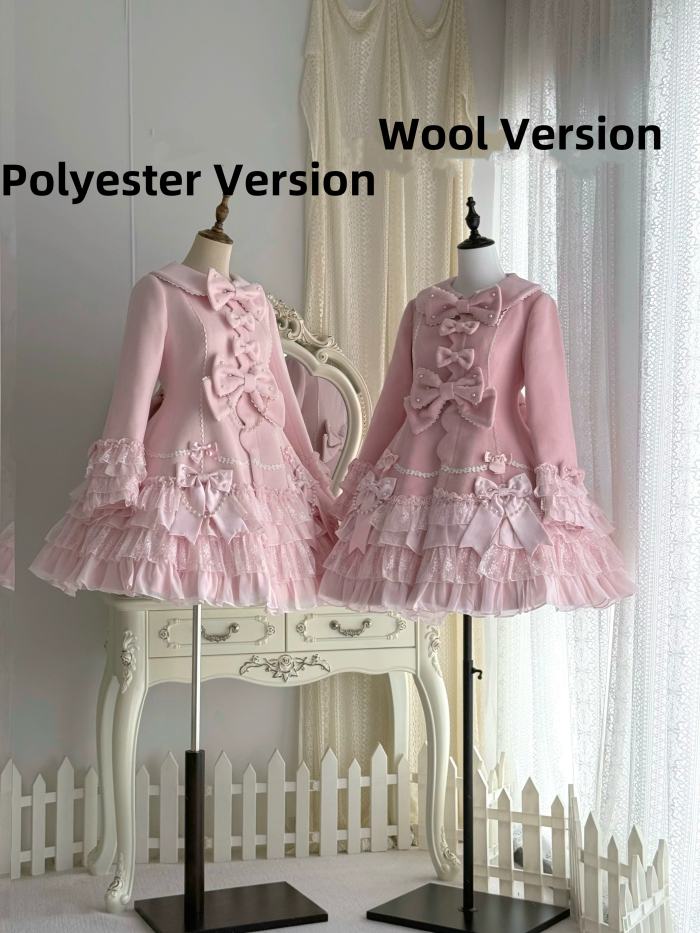 White Bird Pearls Bowknots Sweet Lolita Coat