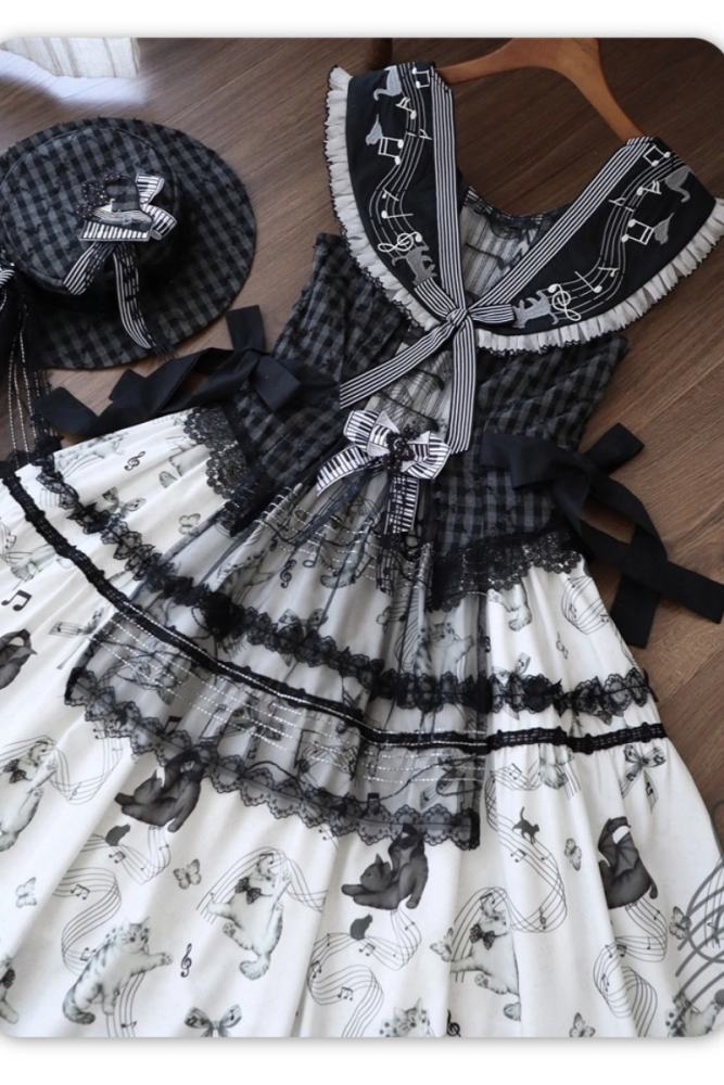 Peony Lolita Meow Melodious Tone Classic Lolita Jumper Skirt