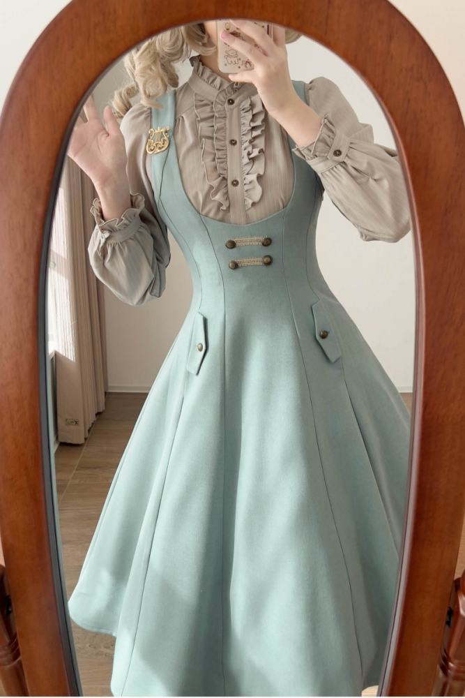 Forest Wardrobe Retro Elegant Corset Jumper and Blouse