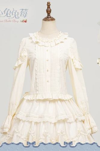 Sweetheart Rabbit Berry Lolita Blouse Petticoat and Headdress