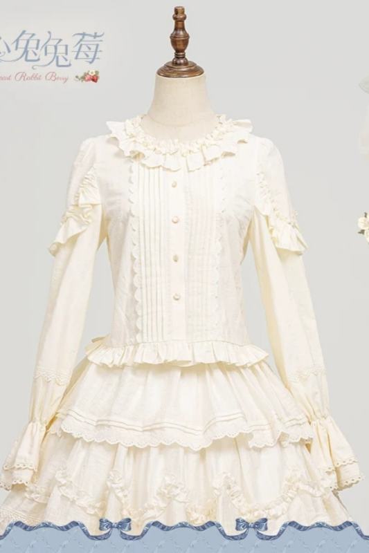 Sweetheart Rabbit Berry Lolita Blouse Petticoat and Headdress