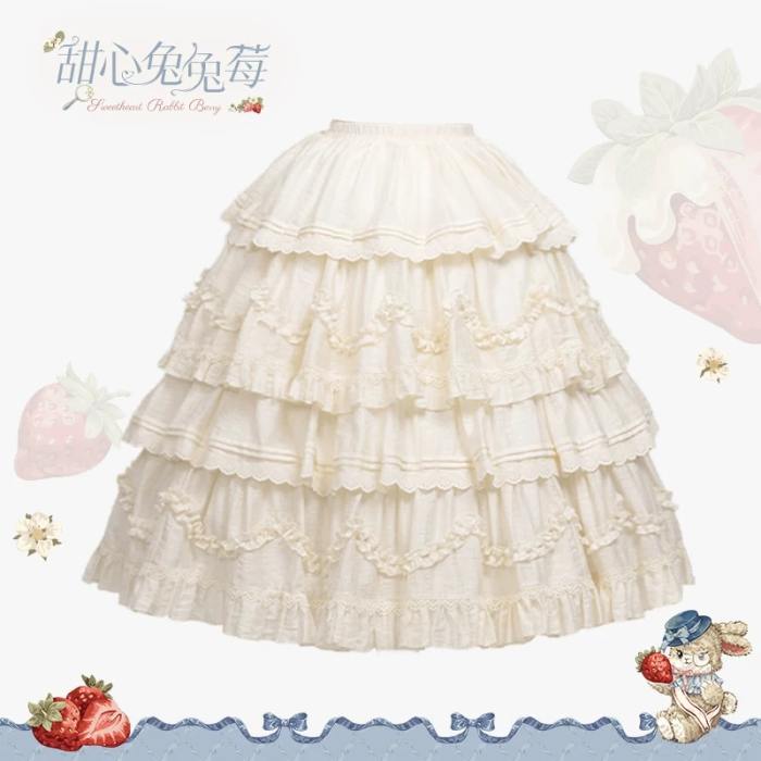Sweetheart Rabbit Berry Lolita Blouse Petticoat and Headdress