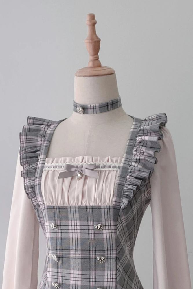 Ekomi Stripes Sweetheart Jirai Kei Dress