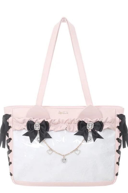 Puppet Bombs Ruffled Trims Bows Handheld Ita Bag