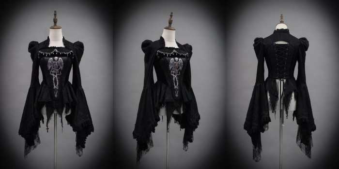 Hyq Rose Church Gothic Lolita Top Skirt and Witch Hat
