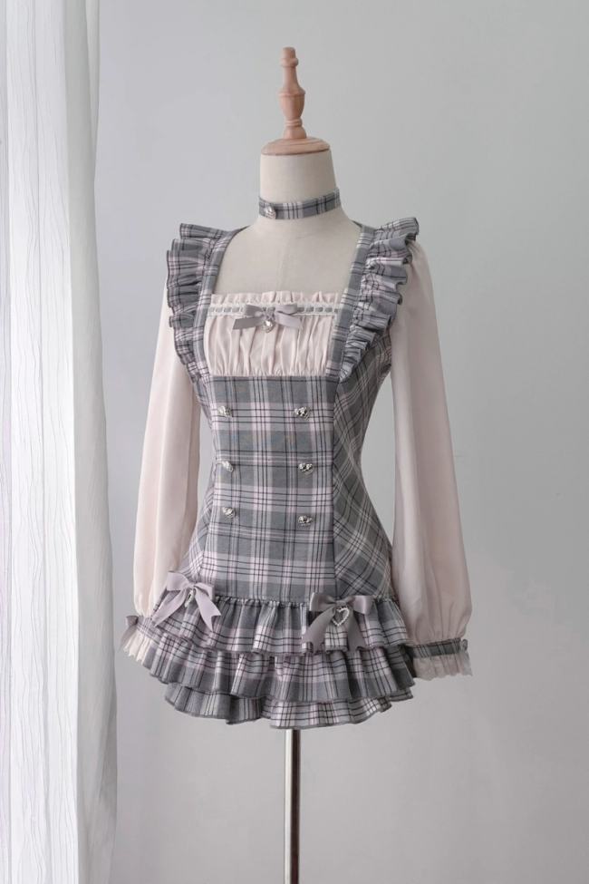 Ekomi Stripes Sweetheart Jirai Kei Dress