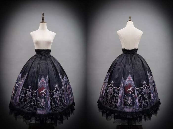 Hyq Rose Church Gothic Lolita Top Skirt and Witch Hat
