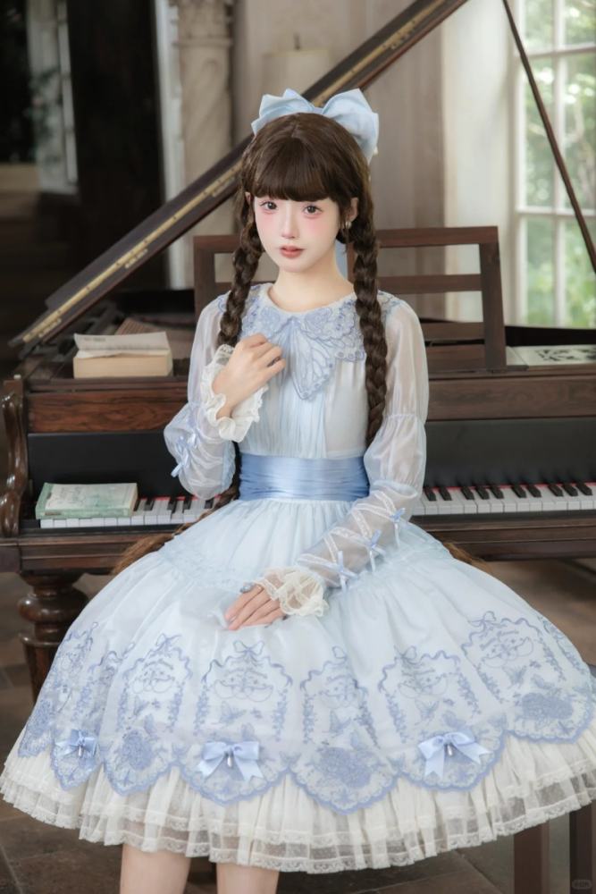 Sheeta Reverie Endless Glass Lolita Headdress Belt and Faux Collar
