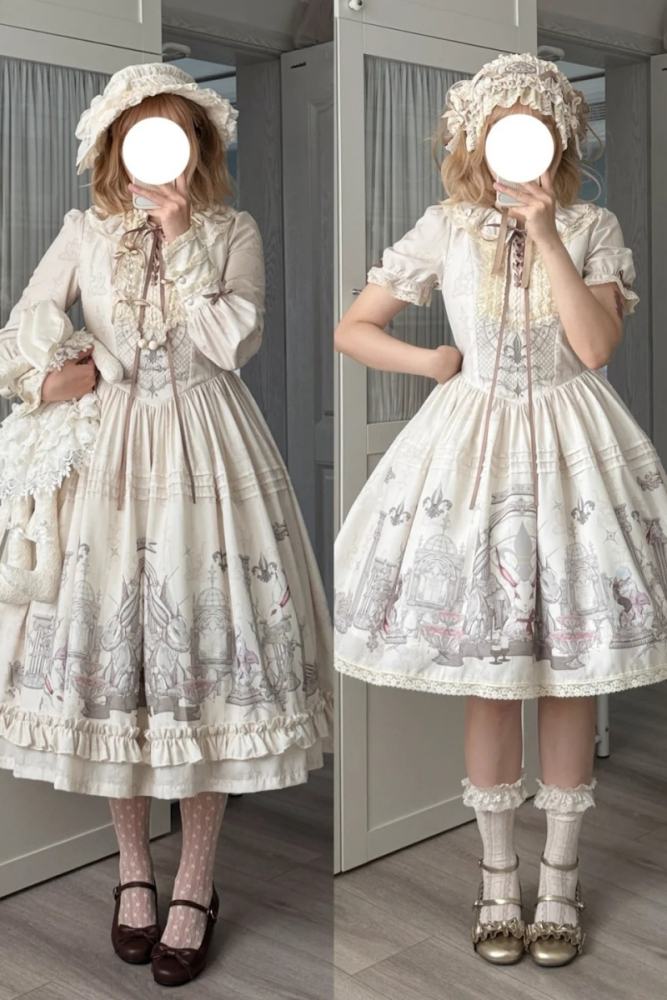 Ruin Berry ～Rabbit Palace～ Prints Lolita Short and Long OP