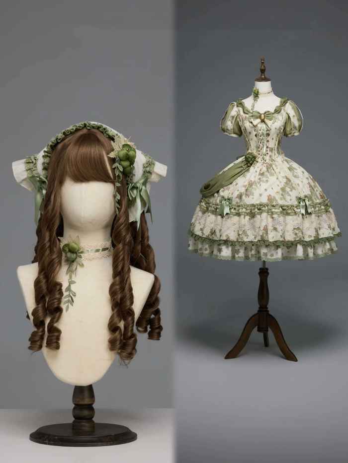 Airfreeing Fairy Merlot Girl Manor Lolita OP Top and Skirt