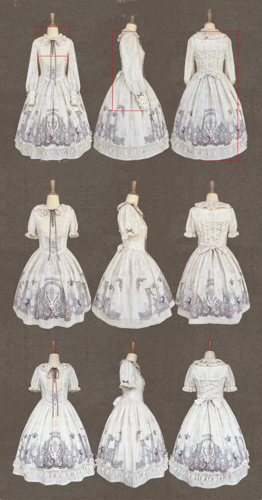 Ruin Berry ～Rabbit Palace～ Prints Lolita Short and Long OP