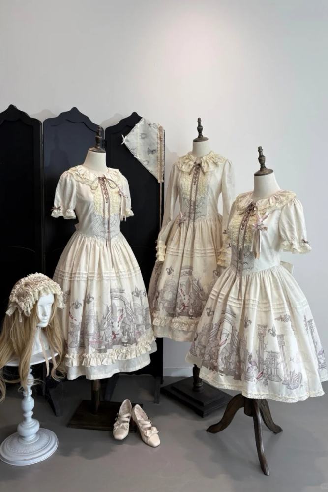 Ruin Berry ～Rabbit Palace～ Prints Lolita Short and Long OP