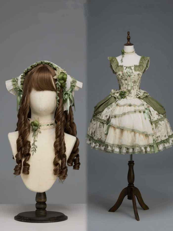 Airfreeing Fairy Merlot Girl Manor Lolita OP Top and Skirt