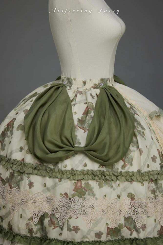 Airfreeing Fairy Merlot Girl Manor Lolita OP Top and Skirt