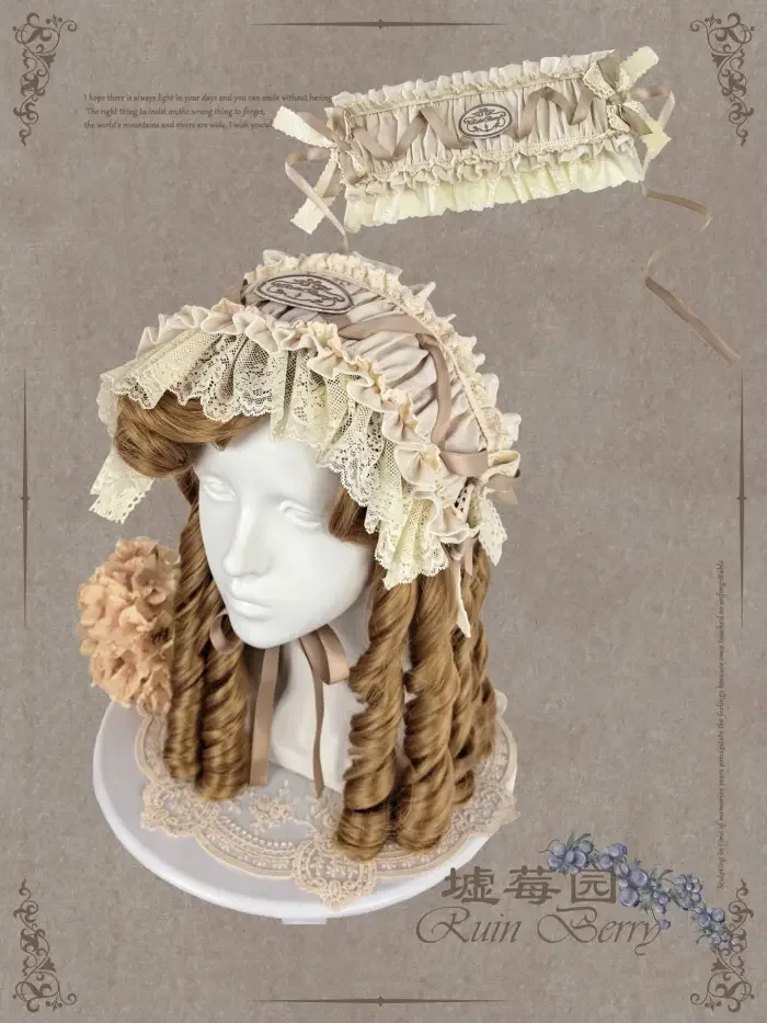 Ruin Berry ～Rabbit Palace~ Lolita Brooch Hairband and Triangular Scarf