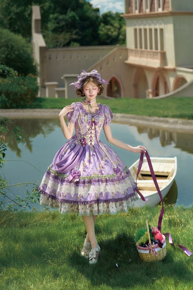 Airfreeing Fairy Merlot Girl Manor Lolita OP Top and Skirt