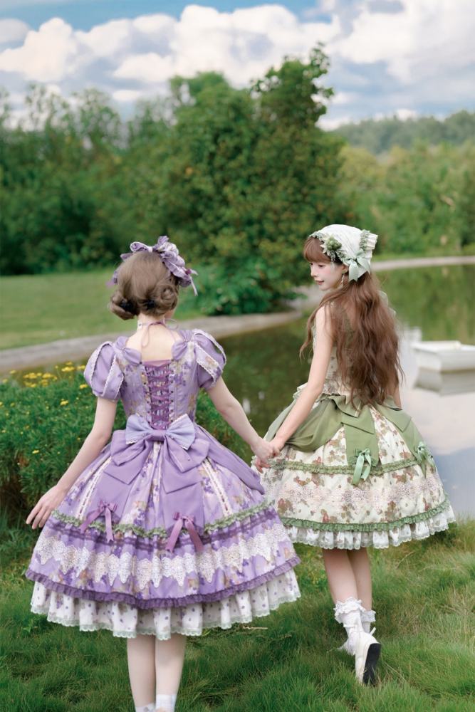 Airfreeing Fairy Merlot Girl Manor Lolita OP Top and Skirt