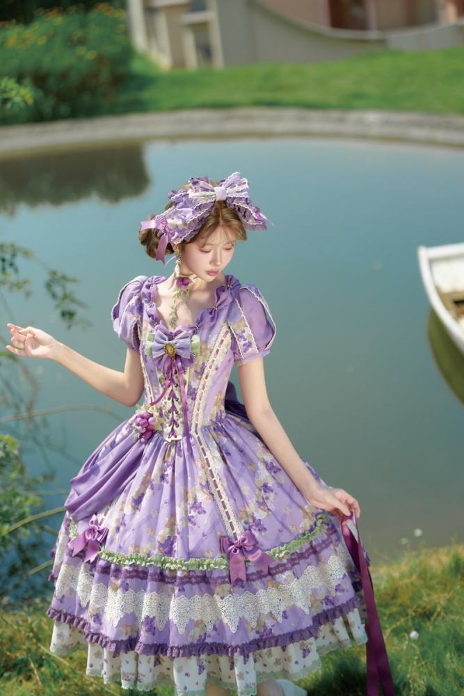 Airfreeing Fairy Merlot Girl Manor Lolita OP Top and Skirt