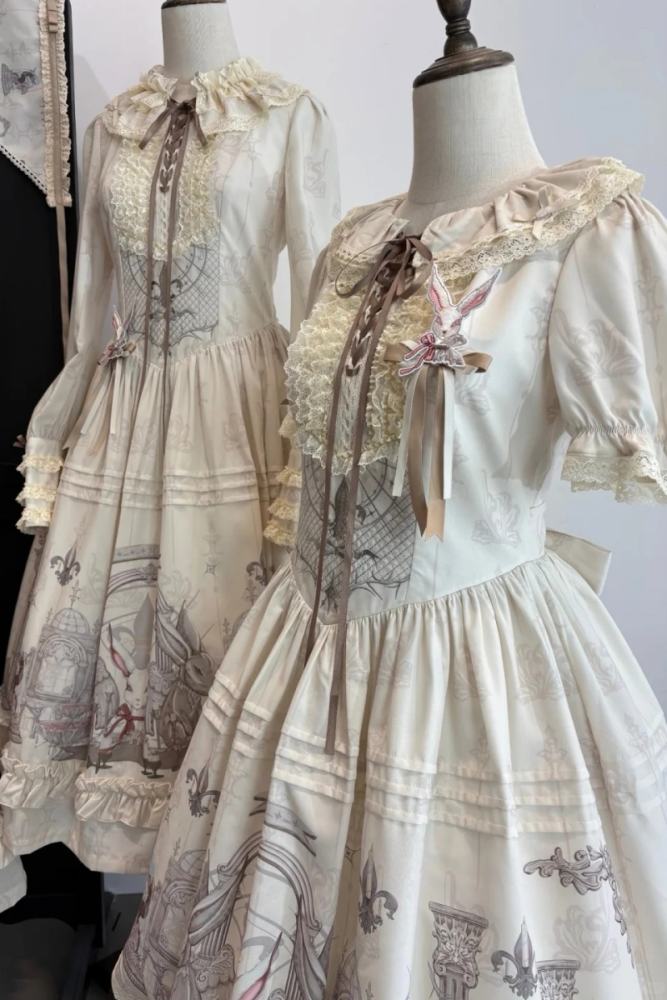 Ruin Berry ～Rabbit Palace～ Prints Lolita Short and Long OP