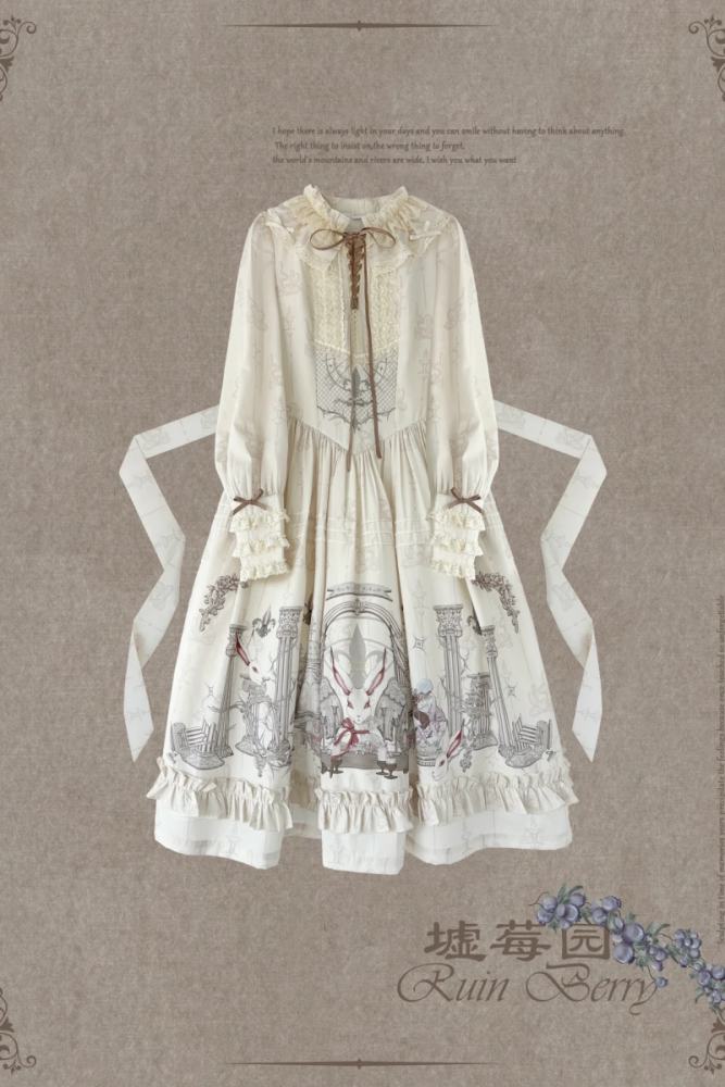 Ruin Berry ～Rabbit Palace～ Prints Lolita Short and Long OP