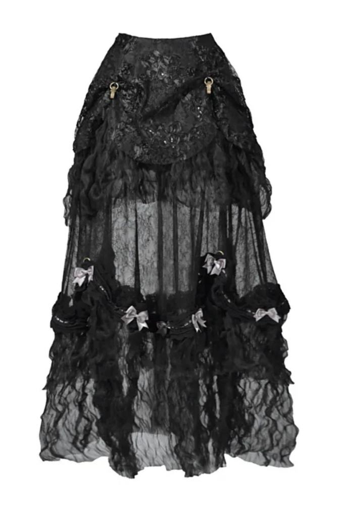 Blood Supply Box of Cupid Gothic Bustle Skirt Top Petticoat and Train