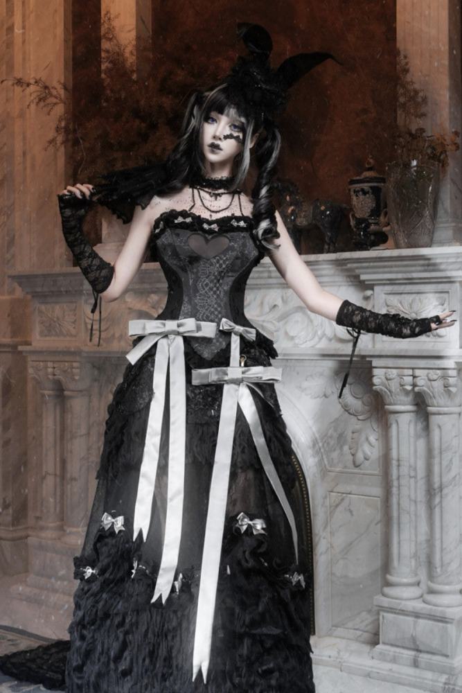 Blood Supply Box of Cupid Gothic Corset Girdle and Hat