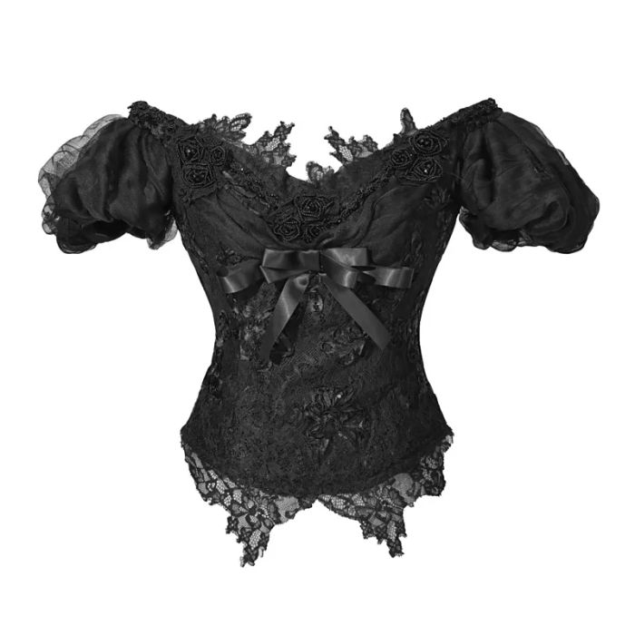 Blood Supply Box of Cupid Gothic Bustle Skirt Top Petticoat and Train