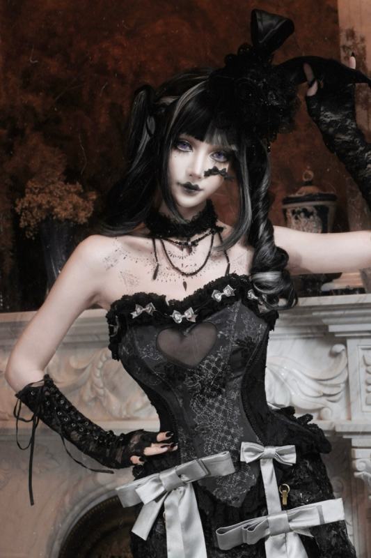 Blood Supply Box of Cupid Gothic Corset Girdle and Hat