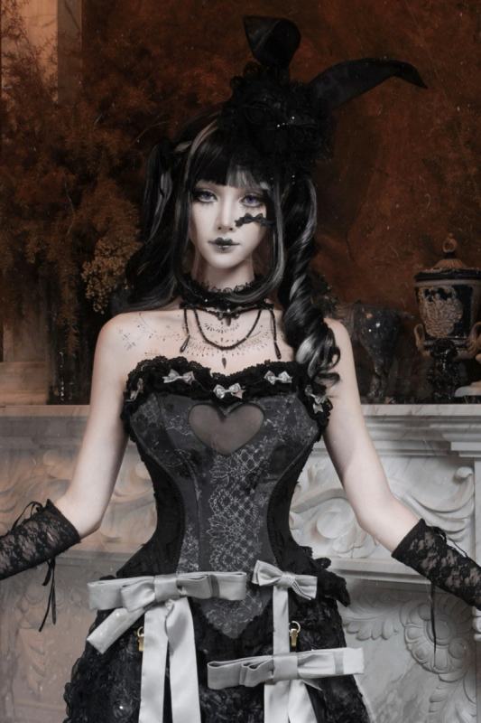 Blood Supply Box of Cupid Gothic Corset Girdle and Hat