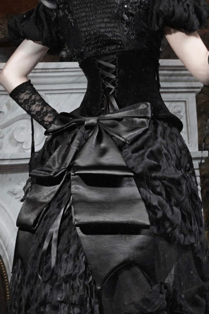 Blood Supply Box of Cupid Gothic Bustle Skirt Top Petticoat and Train