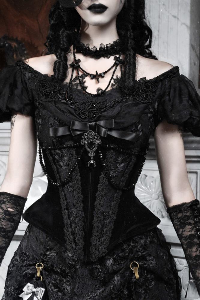 Blood Supply Box of Cupid Gothic Corset Girdle and Hat
