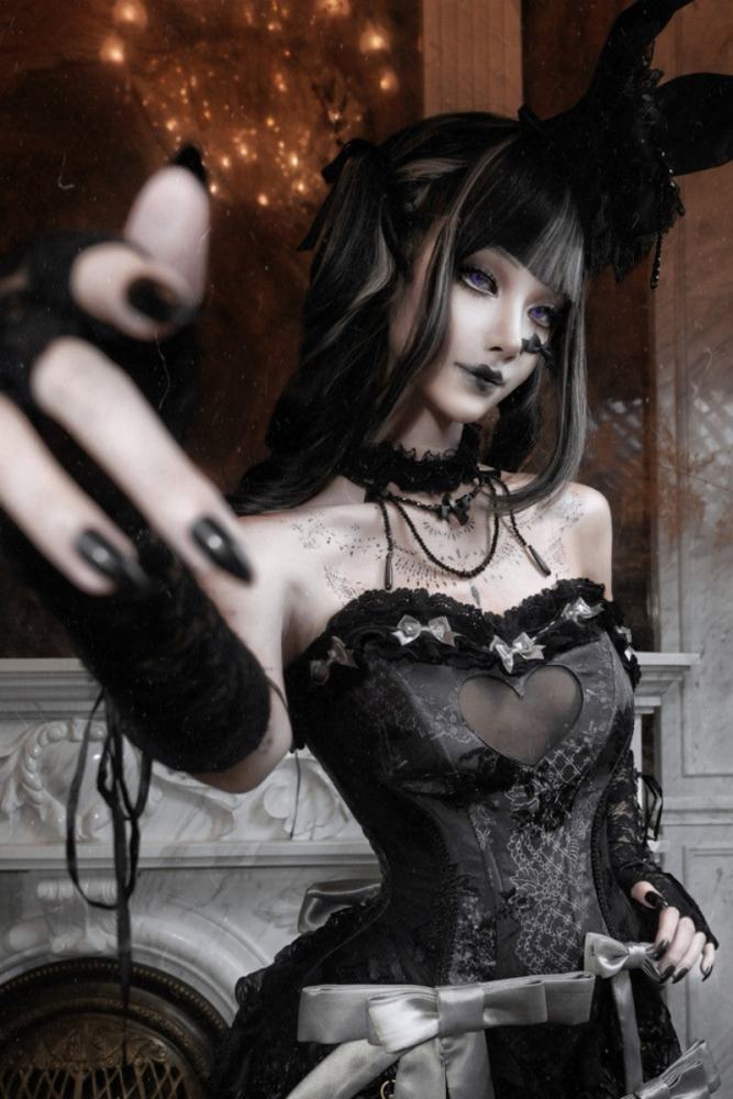 Blood Supply Box of Cupid Gothic Corset Girdle and Hat