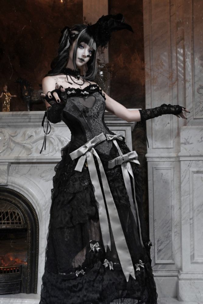 Blood Supply Box of Cupid Gothic Corset Girdle and Hat