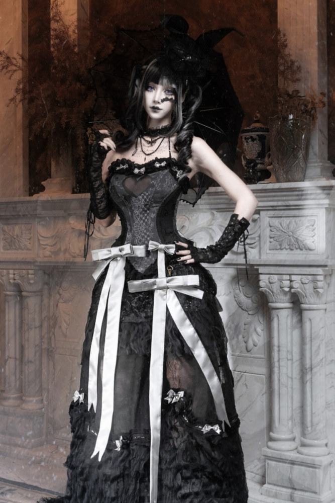 Blood Supply Box of Cupid Gothic Corset Girdle and Hat