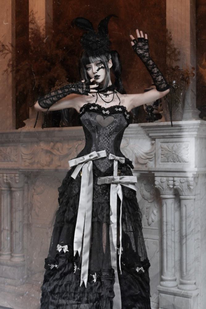 Blood Supply Box of Cupid Gothic Corset Girdle and Hat