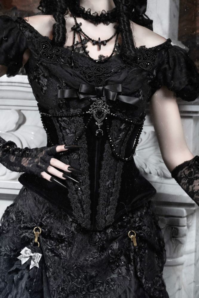 Blood Supply Box of Cupid Gothic Corset Girdle and Hat