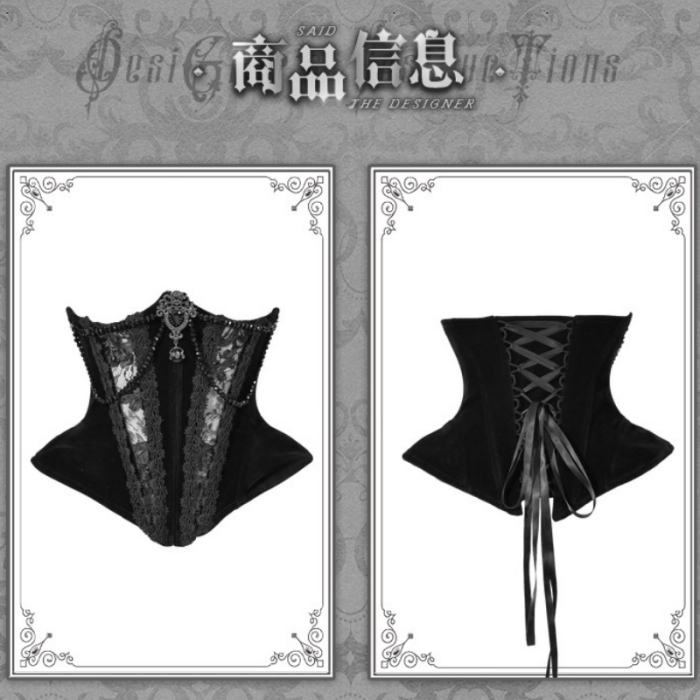 Blood Supply Box of Cupid Gothic Corset Girdle and Hat