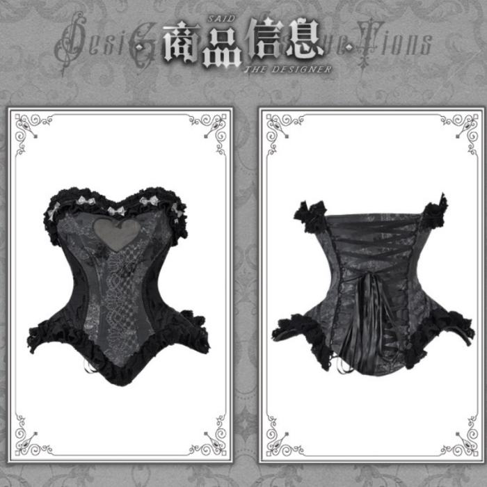 Blood Supply Box of Cupid Gothic Corset Girdle and Hat