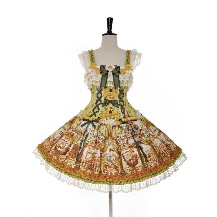 Alice Girl Bears Tailor Shop Prints Lolita JSK and OP