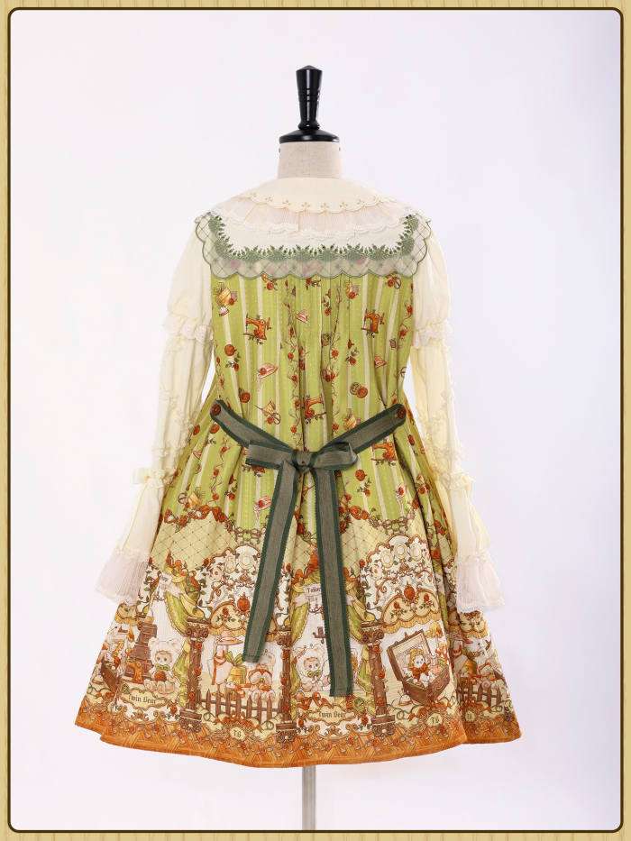 Alice Girl Bears Tailor Shop Prints Lolita JSK and OP