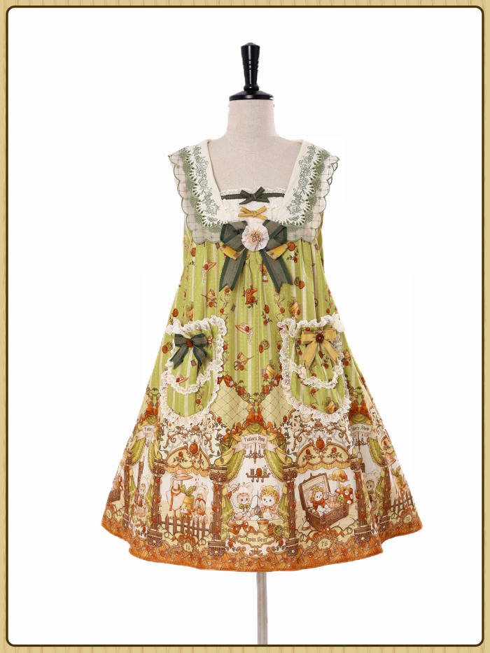 Alice Girl Bears Tailor Shop Prints Lolita JSK and OP
