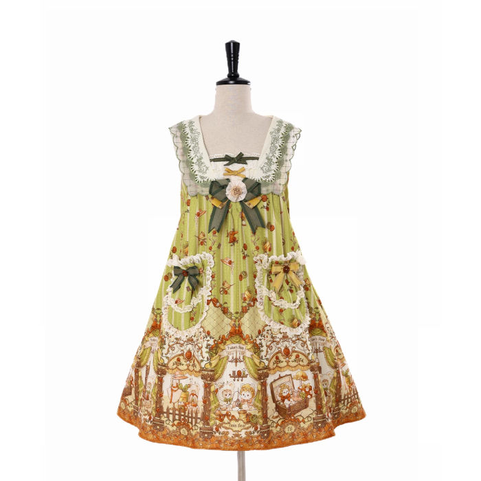 Alice Girl Bears Tailor Shop Prints Lolita JSK and OP