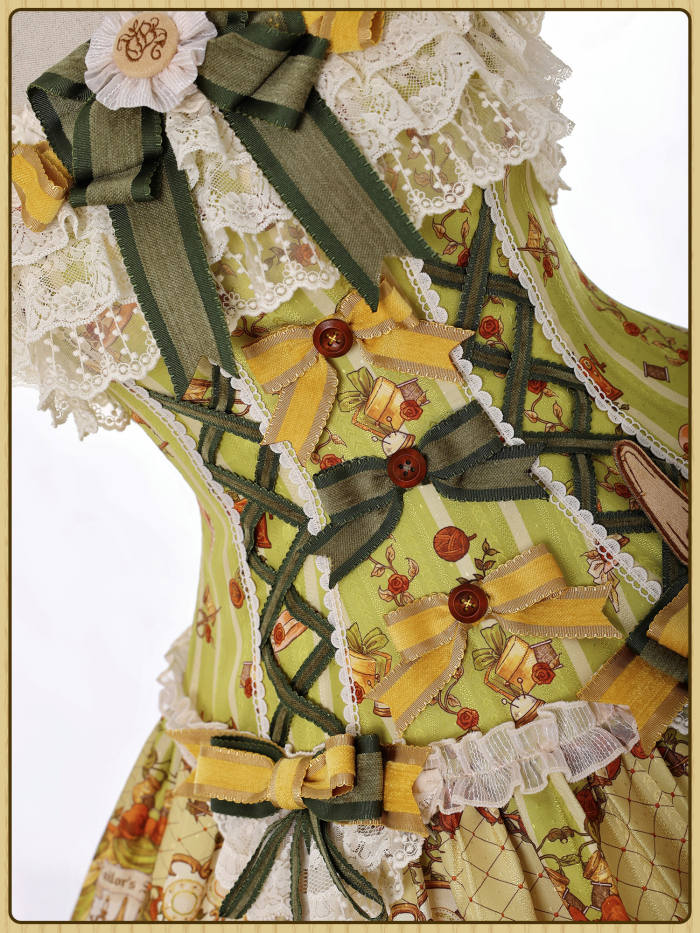 Alice Girl Bears Tailor Shop Prints Lolita JSK and OP
