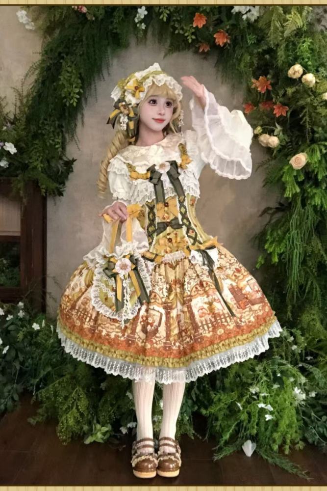 Alice Girl Bears Tailor Shop Lolita Headdress Bag and Sleeves