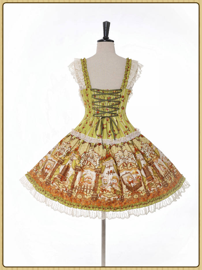 Alice Girl Bears Tailor Shop Prints Lolita JSK and OP