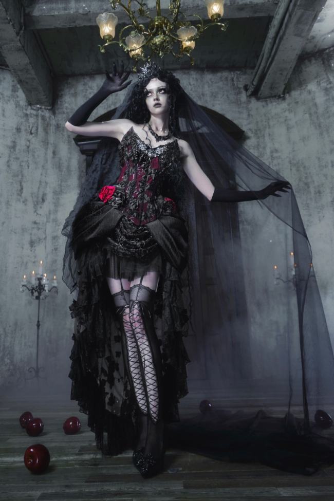 Blood Supply Emerald Night Halloween Gothic Corset Skirt and Bolero