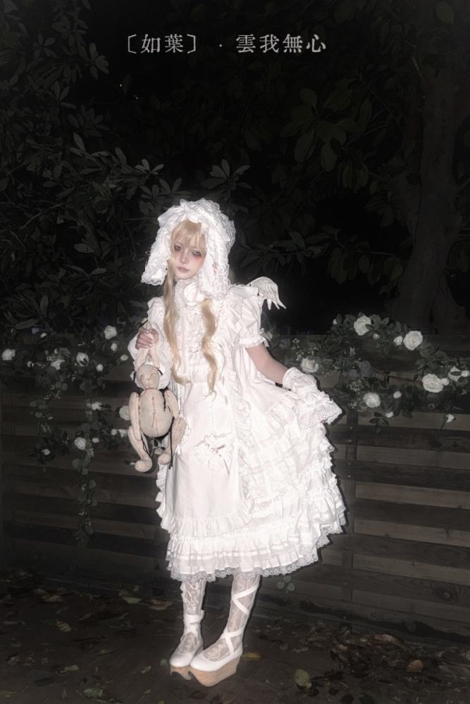 Bodhi Old School Lolita Cotton OP Apron and Bloomers