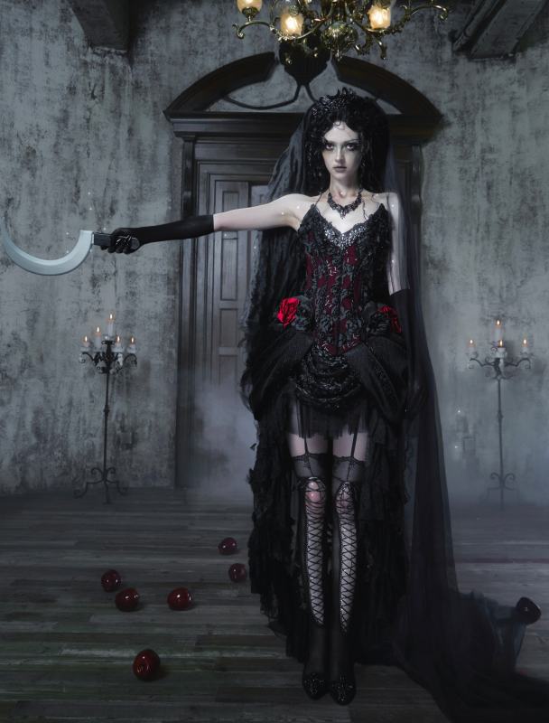 Blood Supply Emerald Night Halloween Gothic Corset Skirt and Bolero
