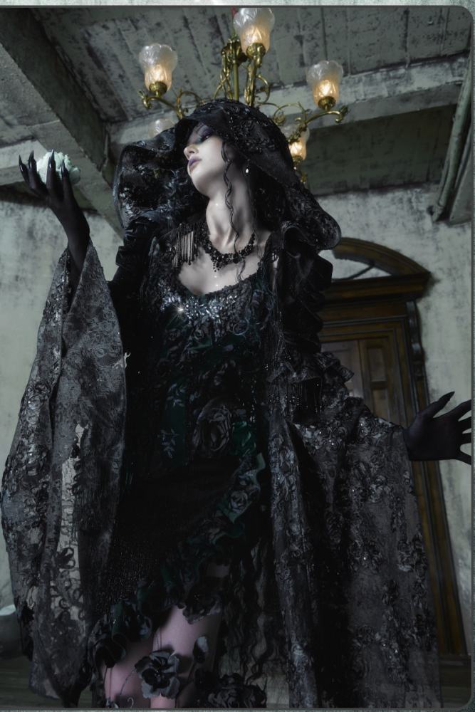 Blood Supply Emerald Night Gothic Halloween Corset Skirt and Bolero