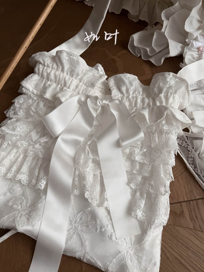Bodhi Old School Lolita Cotton OP Apron and Bloomers
